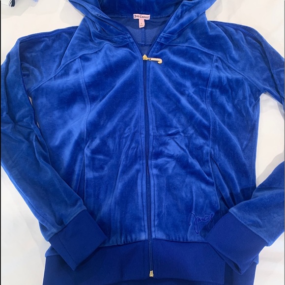 Juicy Couture Zip Front Hoodie Blue Size: Small - Picture 2 of 3